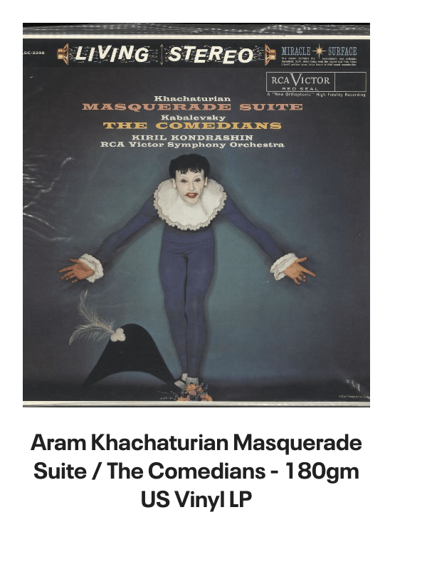List of products:  Original Soundtrack A Nightmare On Elm Street 5 - The Dream Child UK Vinyl LP Original Soundtrack Solaris: Original Motion Picture Score - Sealed UK Picture disc LP Ludwig Van Beethoven Symphony No. 6 in F Major Pastoral - 2nd UK Vinyl LP Yair Elazar Glotman Emanate - Sealed UK Vinyl LP Dmitry Evgrafov Comprehension Of Light - Sealed UK Vinyl LP Aram Khachaturian Masquerade Suite / The Comedians - 180gm US Vinyl LP Franz Von Suppé Famous Overtures UK Vinyl LP Johann Strauss II (1825-1899) Waltzes - 180gm US Vinyl LP Original Soundtrack The Exorcist Japanese Vinyl LP Original Soundtrack Upgrade - 180gm Blue Translucent with Red Color-in-Color Vinyl + Obi US Vinyl LP Original Soundtrack Oblivion - Gray  White Swirl Vinyl - Sealed US 2-LP vinyl set Original Soundtrack A Nightmare On Elm Street 4: The Dream Master - VG German Vinyl LP Original Soundtrack Stand By Me (Original Motion Picture Soundtrack) Japanese Vinyl LP Original Soundtrack Full Metal Jacket Japanese Vinyl LP Wolfgang Amadeus Mozart Symphony No. 29 In A, K.201 / Symphony No. 49 In F Minor, La Passione UK Vinyl LP Original Soundtrack Bye Bye Birdie UK Vinyl LP Richard Clayderman Rêveries UK Vinyl LP Chicago Symphony Orchestra Iberia / Alborado Del Gracioso / Valses Nobles Et Sentimentales US Vinyl LP Chicago Symphony Orchestra Pines Of Rome / Fountains Of Rome - 180g US Vinyl LP Chicago Symphony Orchestra 1812 Overture / Fingals Cave Overture / Mephisto Waltz / Tragic Overture US Vinyl LP Chicago Symphony Orchestra Festival - 180g - sealed US Vinyl LP Chicago Symphony Orchestra The Reiner Sound - 180g US Vinyl LP Thoinot Arbeau LOrchésographie De Thoinot Arbeau French Vinyl LP Original Soundtrack Some Kind Of Wonderful US Vinyl LP Original Soundtrack Thumper - Red Vinyl US Vinyl LP Original Soundtrack Jumanji: Welcome To The Jungle - 180gm Flaming Vinyl UK 2-LP vinyl set André Previn Double Play! US Vinyl LP The Philharmonia Orchestra Elgar: The Enigma Variations / Vaughan Williams: Fantasia On A Theme By Thomas Tallis UK Vinyl LP Victoria De Los Angeles Canteloube: Songs Of The Auvergne / Chausson: Poèm De LAmour Et De La Mer UK Vinyl LP Franz Joseph Haydn Two Paris Symphonies German Vinyl LP