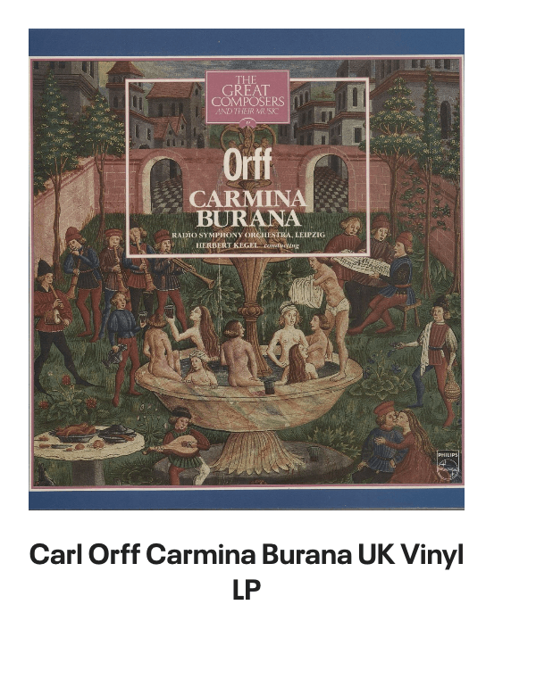 List of products:  Edward Elgar Elgar Orchestral Music UK Vinyl LP Claude Debussy Etudes - Sealed UK Vinyl LP Original Soundtrack The Warriors US Vinyl LP Original Soundtrack Night Of The Living Dead - 180gm Grey Marble Vinyl US 2-LP vinyl set Original Soundtrack The Greasy Strangler - 180gm Pink With White Splatter Vinyl US Vinyl LP Original Soundtrack Creed - 180gm Red, White  Blue Tri-Colour Vinyl US 2-LP vinyl set Wolfgang Amadeus Mozart Frederica von Stade sings Mozart-Rossini opera Arias Dutch Vinyl LP Original Soundtrack The Matrix Resurrections US 2-LP vinyl set Original Soundtrack Death Stranding (Original Score) - 180gm Clear w/ Gold, Black  Red Splatter - Sealed US 3-LP vinyl set Original Soundtrack Hollow Knight Piano Collections - 180gm Black  Silver Translucent Vinyl - Sealed US 2-LP vinyl set Igor Stravinsky Le Sacre Du Printemps UK Vinyl LP Igor Stravinsky The Firebird - Jeu De Cartes German Vinyl LP Vienna Philharmonic Orchestra Tales From The Vienna Woods - WB - DG UK Vinyl LP Original Soundtrack Get Out - 180gm Blue Marbled  White Vinyl US 2-LP vinyl set Original Soundtrack The Terminator - 180gm Marble Vinyl US 2-LP vinyl set Original Soundtrack The SpongeBob SquarePants Movie - Music From The Movie and More - Yellow Vinyl - Sealed UK Vinyl LP Original Soundtrack Prometheus - 180gm White With Grey Splatter Vinyl US 2-LP vinyl set Wolfgang Amadeus Mozart The Essential Mozart UK Vinyl LP Clifford Curzon Schubert: Piano Quintet in A Major, Opus 114 (The Trout) UK Vinyl LP Original Soundtrack Friday The 13th, Part I, II,  III US Vinyl LP Felix Mendelssohn Overtures including Midsummer Nights Dream, Opus 21 UK Vinyl LP Hector Berlioz Symphonie Fantastique Opus 14 UK Vinyl LP Hector Berlioz Symphonie Fantastique Opus 14 UK Vinyl LP Carl Orff Carmina Burana UK Vinyl LP Jacques Offenbach Gaite Parisienne / Faust - ballet music UK Vinyl LP