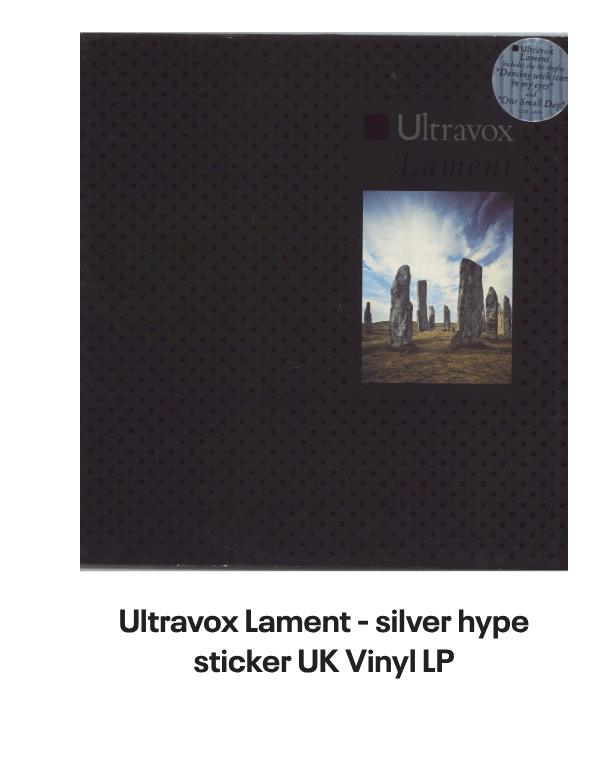 List of products:  Ultravox Monument - Hype Sticker + Shrink UK Vinyl LP Ultravox Quartet UK 2-CD album set Ultravox Lament UK 2-CD album set Ultravox Quartet - 180gm White Vinyl + Bonus 7 - Opened stickered shrink UK Vinyl LP Ultravox Extended UK Vinyl box set Ultravox Live At The Rainbow 1977 - RSD 2022 UK Vinyl LP Ultravox Lament - Steven Wilson Stereo Mix + Instrumental Version - Clear Vinyl - Sealed UK 2-LP vinyl set Ultravox Lament - Deluxe Edition 40th Anniversary 5-LP Clear Vinyl Box Set - Sealed UK Vinyl box set Ultravox Quartet - 40th Anniversary Deluxe Edition + Single Edits  B-Sides - Sealed UK 2-LP vinyl set Ultravox Extended Ultravox UK CD album Ultravox Rockwrok - P/S UK 7 vinyl Ultravox Dancing With Tears In My Eyes UK 12 vinyl Ultravox Lament - silver hype sticker UK Vinyl LP Ultravox All Fall Down UK 7 vinyl Ultravox Set Movements 1984 - Autographed UK Tour programme Ultravox Hymn + picture sleeve UK 12 vinyl Ultravox Quartet UK Vinyl LP Ultravox All Fall Down + Stickered PVC Sleeve UK 12 vinyl Ultravox All Fall Down - Blue Injection + PVC Sleeve UK 7 vinyl Ultravox Passing Strangers UK 7 vinyl Visage Pleasure Boys UK 12 vinyl Visage Pleasure Boys UK 7 picture disc Visage Pleasure Boys - EX UK 12 vinyl Visage Pleasure Boys UK 7 vinyl Visage Night Train + Sleeve UK 7 vinyl Visage Beatboy UK 7 vinyl Visage Love Glove UK 7 vinyl Visage Love Glove UK 12 vinyl Visage The Damned Dont Cry - Glossy sleeve UK 7 vinyl Visage Beat Boy UK Vinyl LP