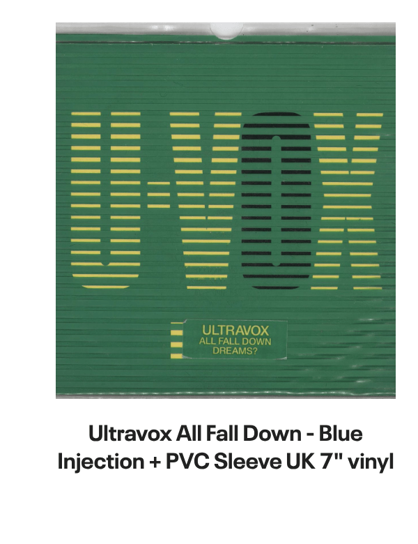 List of products:  Ultravox Monument - Hype Sticker + Shrink UK Vinyl LP Ultravox Quartet UK 2-CD album set Ultravox Lament UK 2-CD album set Ultravox Quartet - 180gm White Vinyl + Bonus 7 - Opened stickered shrink UK Vinyl LP Ultravox Extended UK Vinyl box set Ultravox Live At The Rainbow 1977 - RSD 2022 UK Vinyl LP Ultravox Lament - Steven Wilson Stereo Mix + Instrumental Version - Clear Vinyl - Sealed UK 2-LP vinyl set Ultravox Lament - Deluxe Edition 40th Anniversary 5-LP Clear Vinyl Box Set - Sealed UK Vinyl box set Ultravox Quartet - 40th Anniversary Deluxe Edition + Single Edits  B-Sides - Sealed UK 2-LP vinyl set Ultravox Extended Ultravox UK CD album Ultravox Rockwrok - P/S UK 7 vinyl Ultravox Dancing With Tears In My Eyes UK 12 vinyl Ultravox Lament - silver hype sticker UK Vinyl LP Ultravox All Fall Down UK 7 vinyl Ultravox Set Movements 1984 - Autographed UK Tour programme Ultravox Hymn + picture sleeve UK 12 vinyl Ultravox Quartet UK Vinyl LP Ultravox All Fall Down + Stickered PVC Sleeve UK 12 vinyl Ultravox All Fall Down - Blue Injection + PVC Sleeve UK 7 vinyl Ultravox Passing Strangers UK 7 vinyl Visage Pleasure Boys UK 12 vinyl Visage Pleasure Boys UK 7 picture disc Visage Pleasure Boys - EX UK 12 vinyl Visage Pleasure Boys UK 7 vinyl Visage Night Train + Sleeve UK 7 vinyl Visage Beatboy UK 7 vinyl Visage Love Glove UK 7 vinyl Visage Love Glove UK 12 vinyl Visage The Damned Dont Cry - Glossy sleeve UK 7 vinyl Visage Beat Boy UK Vinyl LP