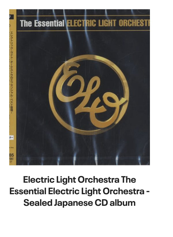 List of products:  Electric Light Orchestra Secret Messages Japanese Vinyl LP Electric Light Orchestra Out Of The Blue - Yellow  Red Vinyl Edition - Sealed UK 2-LP vinyl set Electric Light Orchestra From Out Of Nowhere - 180gm Blue Vinyl UK Vinyl LP Electric Light Orchestra Livin Thing UK 7 vinyl Electric Light Orchestra Im Alive - P/S - Solid UK 7 vinyl Electric Light Orchestra ELO II US Vinyl LP Electric Light Orchestra Time UK Vinyl LP Electric Light Orchestra All Over The World UK 7 vinyl Electric Light Orchestra When I Was A Boy UK Promo CD-R acetate Electric Light Orchestra Shine A Little Love + p/s UK 7 vinyl Electric Light Orchestra Turn To Stone Japanese 7 vinyl Electric Light Orchestra Wild West Hero UK 7 vinyl Electric Light Orchestra The ELO EP + Sleeve UK 7 vinyl Electric Light Orchestra Secret Messages - inj UK 7 vinyl Electric Light Orchestra Calling America UK 7 vinyl Electric Light Orchestra Shine A Little Love - White Vinyl UK 12 vinyl Electric Light Orchestra Eldorado - Super Audio CD - Sealed US Super audio CD Electric Light Orchestra Showdown - wol UK 7 vinyl Electric Light Orchestra Olé ELO US Vinyl LP Electric Light Orchestra Dont Bring Me Down UK 7 vinyl Electric Light Orchestra The Light Shines On Japanese Vinyl LP Electric Light Orchestra The Essential Electric Light Orchestra - Sealed Japanese CD album Electric Light Orchestra Hold On Tight UK 7 vinyl Electric Light Orchestra Nightrider UK 7 vinyl Electric Light Orchestra On The Third Day - Clear Vinyl UK Vinyl LP Electric Light Orchestra Livin Thing Austrian CD album Electric Light Orchestra Face The Music Japanese CD album Electric Light Orchestra The Classic Albums Collection UK Cd album box set Electric Light Orchestra Ticket To The Moon UK 7 vinyl Electric Light Orchestra Hold On Tight UK 7 vinyl