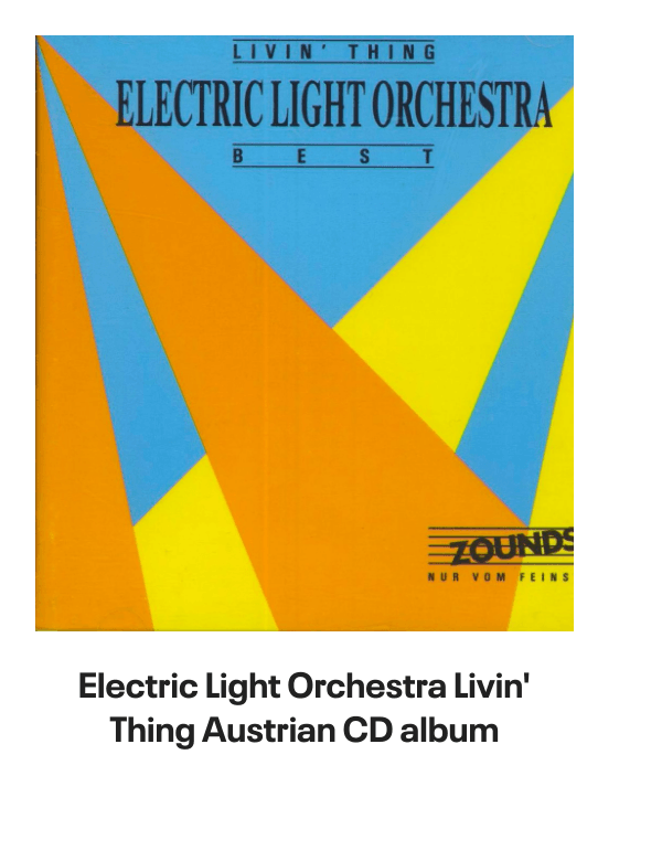 List of products:  Electric Light Orchestra Secret Messages Japanese Vinyl LP Electric Light Orchestra Out Of The Blue - Yellow  Red Vinyl Edition - Sealed UK 2-LP vinyl set Electric Light Orchestra From Out Of Nowhere - 180gm Blue Vinyl UK Vinyl LP Electric Light Orchestra Livin Thing UK 7 vinyl Electric Light Orchestra Im Alive - P/S - Solid UK 7 vinyl Electric Light Orchestra ELO II US Vinyl LP Electric Light Orchestra Time UK Vinyl LP Electric Light Orchestra All Over The World UK 7 vinyl Electric Light Orchestra When I Was A Boy UK Promo CD-R acetate Electric Light Orchestra Shine A Little Love + p/s UK 7 vinyl Electric Light Orchestra Turn To Stone Japanese 7 vinyl Electric Light Orchestra Wild West Hero UK 7 vinyl Electric Light Orchestra The ELO EP + Sleeve UK 7 vinyl Electric Light Orchestra Secret Messages - inj UK 7 vinyl Electric Light Orchestra Calling America UK 7 vinyl Electric Light Orchestra Shine A Little Love - White Vinyl UK 12 vinyl Electric Light Orchestra Eldorado - Super Audio CD - Sealed US Super audio CD Electric Light Orchestra Showdown - wol UK 7 vinyl Electric Light Orchestra Olé ELO US Vinyl LP Electric Light Orchestra Dont Bring Me Down UK 7 vinyl Electric Light Orchestra The Light Shines On Japanese Vinyl LP Electric Light Orchestra The Essential Electric Light Orchestra - Sealed Japanese CD album Electric Light Orchestra Hold On Tight UK 7 vinyl Electric Light Orchestra Nightrider UK 7 vinyl Electric Light Orchestra On The Third Day - Clear Vinyl UK Vinyl LP Electric Light Orchestra Livin Thing Austrian CD album Electric Light Orchestra Face The Music Japanese CD album Electric Light Orchestra The Classic Albums Collection UK Cd album box set Electric Light Orchestra Ticket To The Moon UK 7 vinyl Electric Light Orchestra Hold On Tight UK 7 vinyl