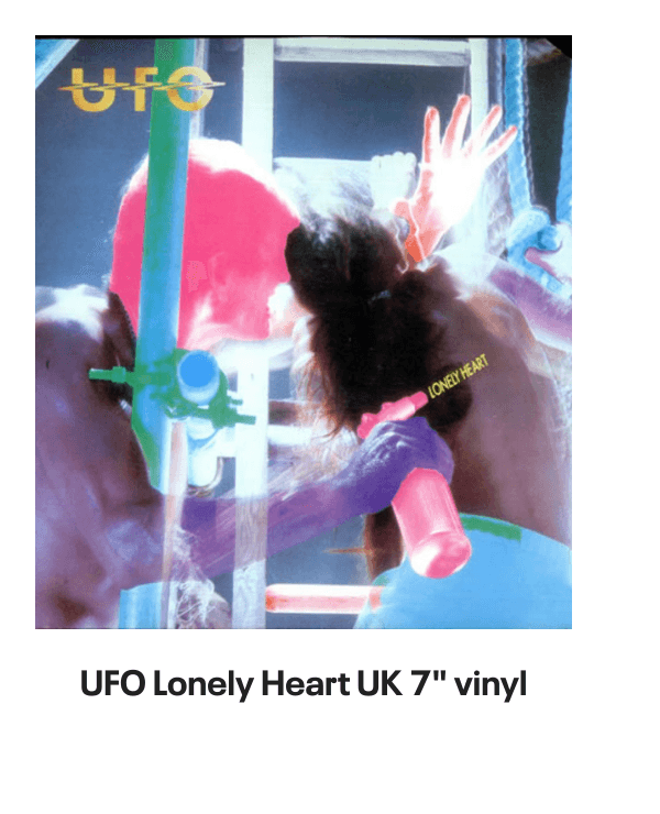 List of products:  UFO Doctor Doctor EP UK 7 vinyl UFO Live In Youngstown 1978 - RSD2020 - Sealed UK 2-LP vinyl set UFO The Best Of UFO German Vinyl LP UFO Misdemeanor - Sealed US Vinyl LP UFO No Place To Run - Blue Titles UK Vinyl LP UFO Strangers In The Night French 2-LP vinyl set UFO UFO 1 UK Vinyl LP UFO The Wild, The Willing And The Innocent UK Vinyl LP UFO Couldnt Get It Right UK 7 vinyl UFO Back Into My Life UK 7 picture disc UFO When Its Time To Rock UK 7 picture disc UFO Let It Rain - Clear vinyl UK 7 vinyl UFO No Heavy Petting - EX UK Vinyl LP UFO No Place To Run - Red Titles UK Vinyl LP UFO Headstone - The Best Of UFO UK 2-LP vinyl set UFO Let It Rain UK 7 vinyl UFO U.F.O. 1 - Red Vinyl Japanese Vinyl LP UFO Mechanix + Poster - EX UK Vinyl LP UFO Mechanix UK Vinyl LP UFO Lonely Heart UK 7 vinyl UFO Young Blood - Red Vinyl UK 7 vinyl UFO Making Contact World Tour 1983 UK Tour programme UFO Lonely Heart - Clear Vinyl UK 7 vinyl UFO Pages From An Autograph Book UK Memorabilia UFO Obsession US Vinyl LP UFO Only You Can Rock Me - Red UK 7 vinyl Ufomammut Warsheep - White Vinyl US 7 vinyl Ufomammut Oro: Opus Primum Italian Vinyl LP Bill Bruford Feels Good To Me UK Vinyl LP Bill Bruford Dig? UK Vinyl LP