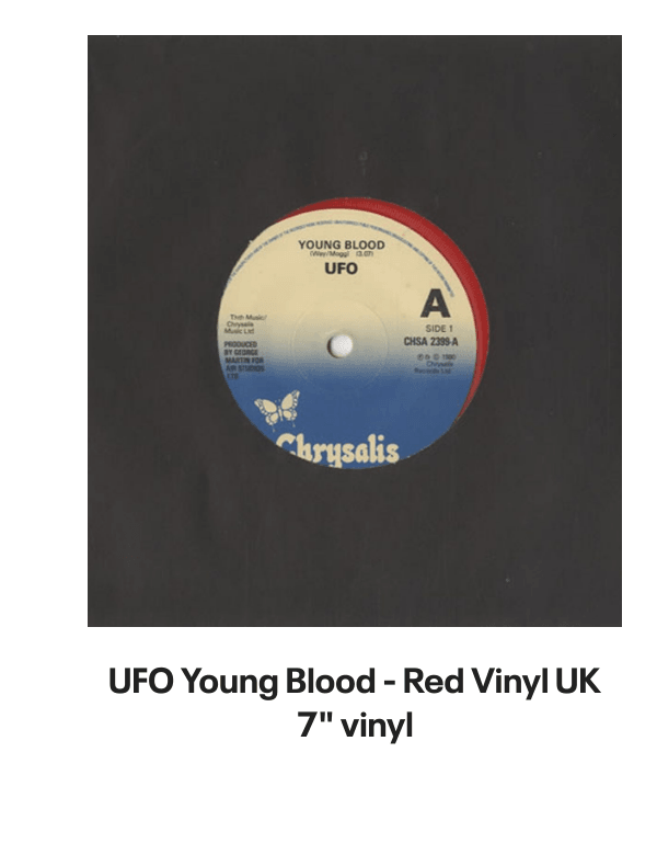 List of products:  UFO Doctor Doctor EP UK 7 vinyl UFO Live In Youngstown 1978 - RSD2020 - Sealed UK 2-LP vinyl set UFO The Best Of UFO German Vinyl LP UFO Misdemeanor - Sealed US Vinyl LP UFO No Place To Run - Blue Titles UK Vinyl LP UFO Strangers In The Night French 2-LP vinyl set UFO UFO 1 UK Vinyl LP UFO The Wild, The Willing And The Innocent UK Vinyl LP UFO Couldnt Get It Right UK 7 vinyl UFO Back Into My Life UK 7 picture disc UFO When Its Time To Rock UK 7 picture disc UFO Let It Rain - Clear vinyl UK 7 vinyl UFO No Heavy Petting - EX UK Vinyl LP UFO No Place To Run - Red Titles UK Vinyl LP UFO Headstone - The Best Of UFO UK 2-LP vinyl set UFO Let It Rain UK 7 vinyl UFO U.F.O. 1 - Red Vinyl Japanese Vinyl LP UFO Mechanix + Poster - EX UK Vinyl LP UFO Mechanix UK Vinyl LP UFO Lonely Heart UK 7 vinyl UFO Young Blood - Red Vinyl UK 7 vinyl UFO Making Contact World Tour 1983 UK Tour programme UFO Lonely Heart - Clear Vinyl UK 7 vinyl UFO Pages From An Autograph Book UK Memorabilia UFO Obsession US Vinyl LP UFO Only You Can Rock Me - Red UK 7 vinyl Ufomammut Warsheep - White Vinyl US 7 vinyl Ufomammut Oro: Opus Primum Italian Vinyl LP Bill Bruford Feels Good To Me UK Vinyl LP Bill Bruford Dig? UK Vinyl LP