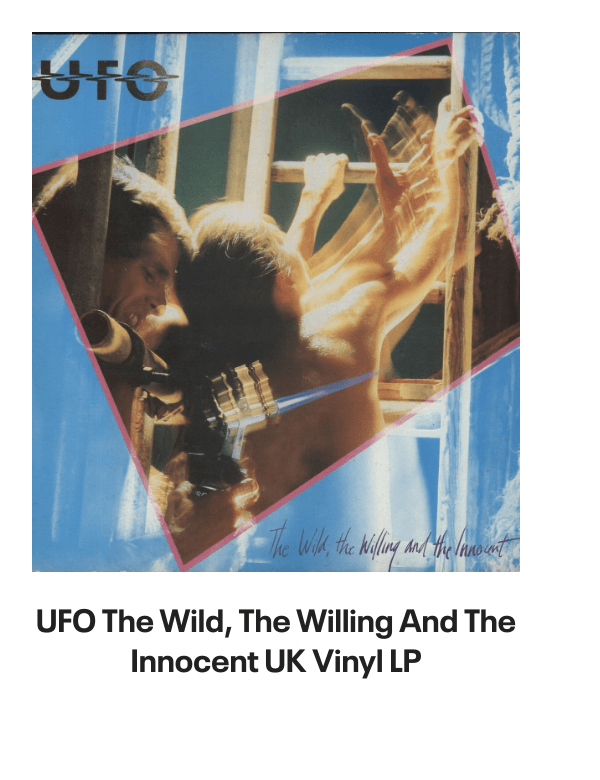 List of products:  UFO Doctor Doctor EP UK 7 vinyl UFO Live In Youngstown 1978 - RSD2020 - Sealed UK 2-LP vinyl set UFO The Best Of UFO German Vinyl LP UFO Misdemeanor - Sealed US Vinyl LP UFO No Place To Run - Blue Titles UK Vinyl LP UFO Strangers In The Night French 2-LP vinyl set UFO UFO 1 UK Vinyl LP UFO The Wild, The Willing And The Innocent UK Vinyl LP UFO Couldnt Get It Right UK 7 vinyl UFO Back Into My Life UK 7 picture disc UFO When Its Time To Rock UK 7 picture disc UFO Let It Rain - Clear vinyl UK 7 vinyl UFO No Heavy Petting - EX UK Vinyl LP UFO No Place To Run - Red Titles UK Vinyl LP UFO Headstone - The Best Of UFO UK 2-LP vinyl set UFO Let It Rain UK 7 vinyl UFO U.F.O. 1 - Red Vinyl Japanese Vinyl LP UFO Mechanix + Poster - EX UK Vinyl LP UFO Mechanix UK Vinyl LP UFO Lonely Heart UK 7 vinyl UFO Young Blood - Red Vinyl UK 7 vinyl UFO Making Contact World Tour 1983 UK Tour programme UFO Lonely Heart - Clear Vinyl UK 7 vinyl UFO Pages From An Autograph Book UK Memorabilia UFO Obsession US Vinyl LP UFO Only You Can Rock Me - Red UK 7 vinyl Ufomammut Warsheep - White Vinyl US 7 vinyl Ufomammut Oro: Opus Primum Italian Vinyl LP Bill Bruford Feels Good To Me UK Vinyl LP Bill Bruford Dig? UK Vinyl LP