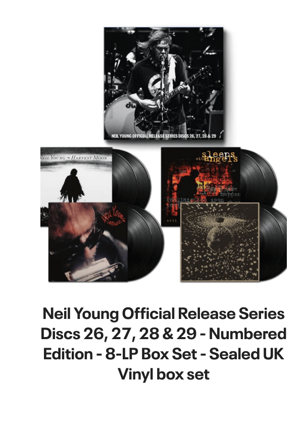 List of products:  David Crosby  Graham Nash Lay Me Down UK Promo CD-R acetate David Crosby  Graham Nash Whistling Down The Wire US Vinyl LP David Crosby  Graham Nash Lay Me Down US Promo CD single David Crosby  Graham Nash Whistling Down The Wire German Vinyl LP David Crosby  Graham Nash David Crosby Graham Nash + Ticket Stub Japanese Tour programme David Crosby For Free - Fruit Punch Vinyl UK Vinyl LP David Crosby Lighthouse US CD album David Crosby Drive My Car UK 12 vinyl David Crosby If I Could Only Remember My Name - Remastered 180 Gram - Sealed UK Vinyl LP Graham Nash Wild Tales US Vinyl LP Graham Nash Innocent Eyes US Vinyl LP Graham Nash This Path Tonight - 180gm - Sealed UK Vinyl LP Graham Nash Songs For Beginners US Promo CD-R acetate Graham Nash Innocent Eyes UK 7 vinyl Stephen Stills Carry On US 4-CD set Stephen Stills It Doesnt Matter UK 7 vinyl Stephen Stills Sit Yourself Down UK 7 vinyl Stephen Stills Still Stills: The Best Of US Vinyl LP Stephen Stills Man Alive US Promo CD-R acetate Stephen Stills Stephen Stills 2 - 1st - EX UK Vinyl LP Neil Young Toast UK 2-LP vinyl set Neil Young Homegrown UK CD album Neil Young Live At Fillmore East UK 2-disc CD/DVD set Neil Young Official Release Series Discs 26, 27, 28  29 - Numbered Edition - 4-CD Album Set - Sealed UK 4-CD set Neil Young Official Release Series Discs 26, 27, 28  29 - Numbered Edition - 8-LP Box Set - Sealed UK Vinyl box set Neil Young On The Beach Australian Vinyl LP Neil Young Cowgirl In The Sand 1970 - Sealed UK Vinyl LP Neil Young War Song Japanese 7 vinyl Neil Young Road Rock VI US DVD-Audio disc Neil Young Silver  Gold Japanese Promo CD album