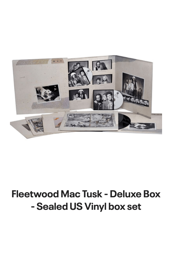 List of products:  Fleetwood Mac Original Album Series UK 5-CD set Fleetwood Mac Say You Will - LITHOGRAPH US Promo Memorabilia Fleetwood Mac Tango In The Night - Shrink UK Laserdisc Fleetwood Mac Mirage - Original Master Recording 180 Gram 45RPM - Sealed US 2-LP vinyl set Fleetwood Mac Kiln House US Vinyl LP Fleetwood Mac In Concert UK Tour programme Fleetwood Mac Dragonfly UK 7 vinyl Fleetwood Mac Say You Will Album Sampler UK Promo CD single Fleetwood Mac Hold Me - White Label + Insert Japanese Promo 7 vinyl Fleetwood Mac Rhiannon - Solid UK 7 vinyl Fleetwood Mac World Tour 1990 - Behind The Mask UK Tour programme Fleetwood Mac Mr. Wonderful - 1st UK Vinyl LP Fleetwood Mac In The Back Of My Mind UK 7 vinyl Fleetwood Mac Tusk + title sleeve US Promo 12 vinyl Fleetwood Mac Get Tusked: The Inside Story Of Fleetwood Macs Most Anticipated Album UK Book Fleetwood Mac Tango In The Night - Single Song Stickered UK Vinyl LP Fleetwood Mac Man Of The World - 1st UK 7 vinyl Fleetwood Mac Man Of The World - 4pr UK 7 vinyl Fleetwood Mac Did You Ever Love Me - Solid UK 7 vinyl Fleetwood Mac Before The Beginning Vol 2: Live  Demo Sessions 1970 - 180gm UK 3-LP vinyl set Fleetwood Mac Madison Blues - Live  Studio Recordings UK 3-CD set Fleetwood Mac The Green Manalishi - VG UK 7 vinyl Fleetwood Mac The Pious Bird Of Good Omen - 1st - EX UK Vinyl LP Fleetwood Mac Over My Head UK 7 vinyl Fleetwood Mac Man Of The World UK 7 vinyl Fleetwood Mac Kiln House + Insert - VG - overprint label UK Vinyl LP Fleetwood Mac Oh Diane - Stickered UK 7 picture disc Fleetwood Mac In The Back Of My Mind UK 12 vinyl Fleetwood Mac Tango In The Night + DVD + LP - Sealed UK Cd album box set Fleetwood Mac Tusk - Deluxe Box - Sealed US Vinyl box set